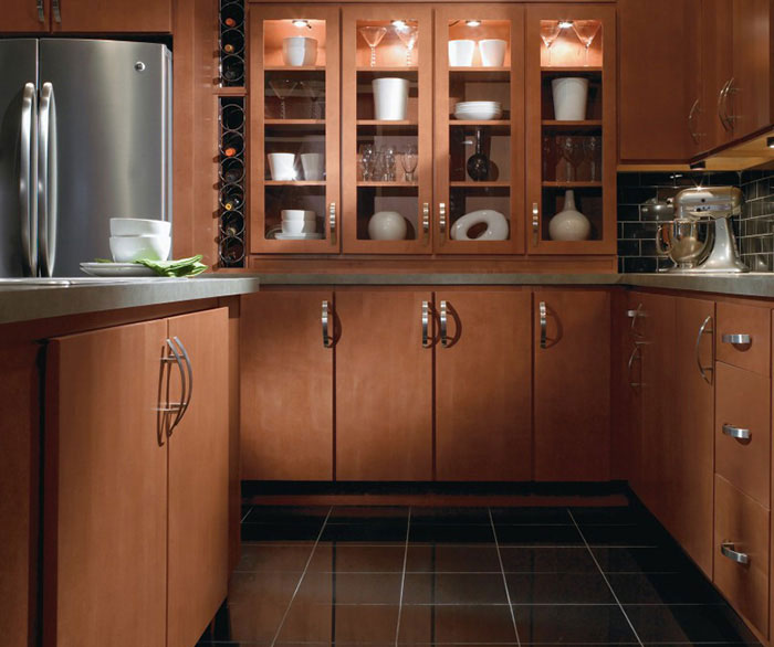 ... contemporary maple kitchen cabinets by homecrest cabinetry ... NNXLBMJ