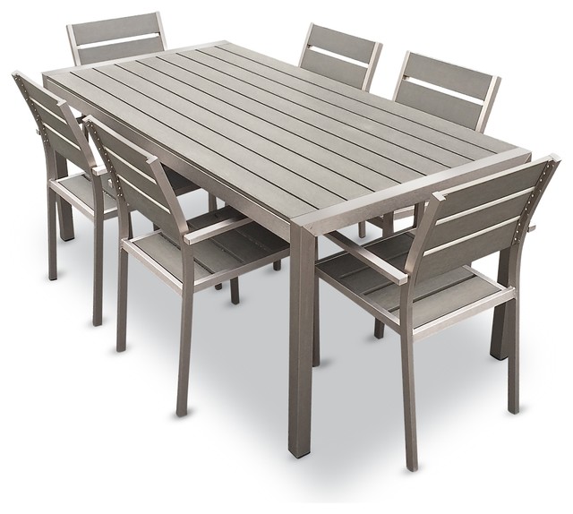 aluminum patio furniture mangohome - habana 7-piece outdoor dining set - outdoor dining sets VLOKVDB