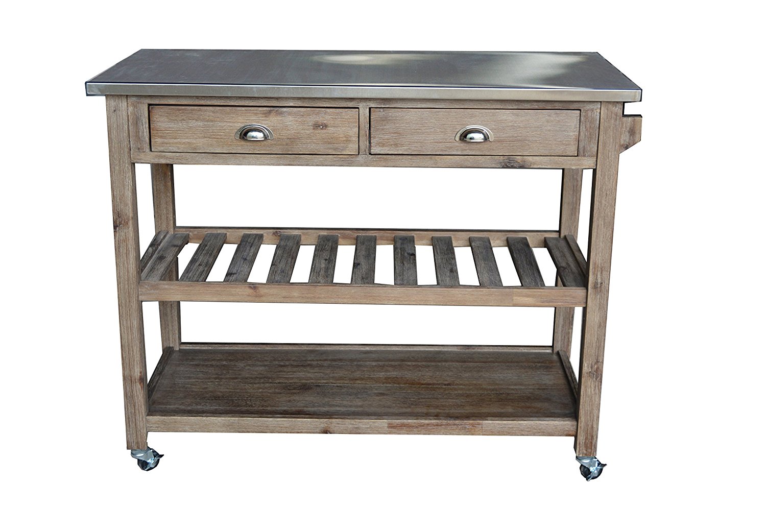 amazon.com - boraam 98520 sonoma wire-brush kitchen cart - bar u0026 serving ORXHHUK