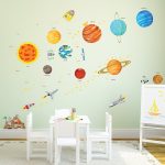 amazon.com: decowall da-1501 the solar system kids wall decals wall  stickers peel LFMBIJX