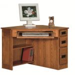 amish arts and crafts corner computer desk with side drawers PXKXOSQ