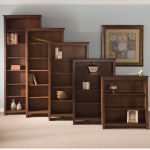 arch top espresso shaker wood bookcases GXMYNYX