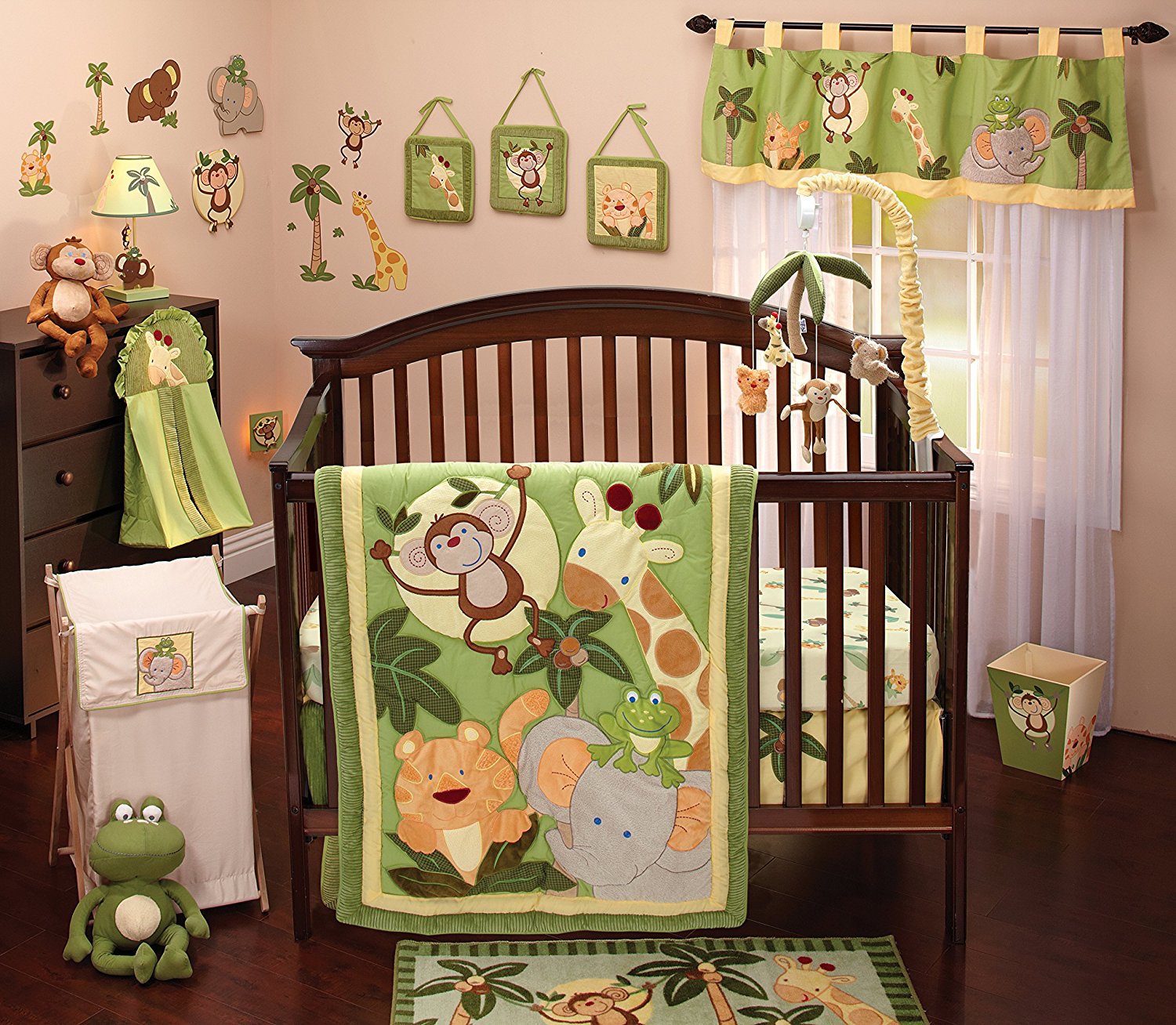 baby bedding amazon.com : nojo jungle babies 8 piece bedding set : crib bedding FBDPGRO