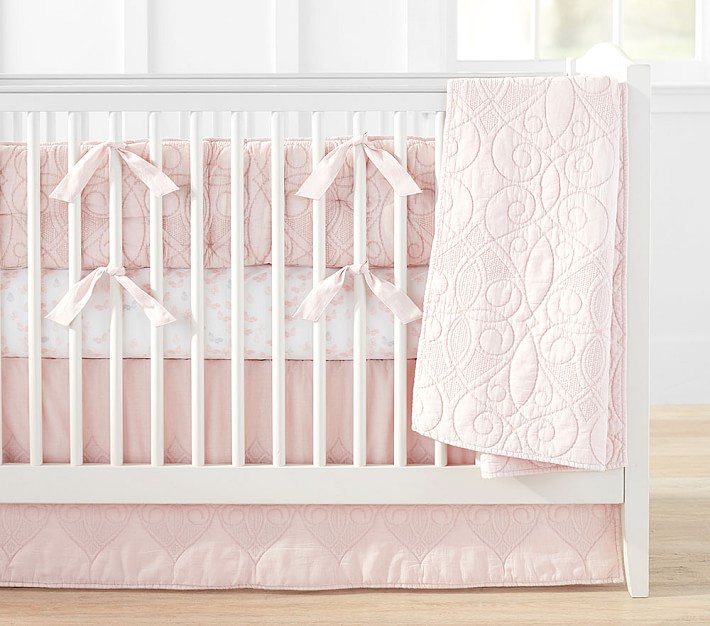 baby girl bedding organic washed cotton baby bedding QCHKDHZ