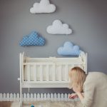 baby room decor kids stuffed cloud shaped pillow - gift ideas baby toddler mobile - NADQBCF