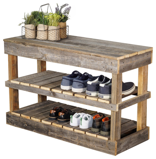 barn wood shoe rack, natural farmhouse-shoe-storage PXTCSPG