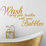 bathroom quotes bathroom quote, wash, bath, interior, wall sticker, decal, wallart, ss97 XTOXBEY