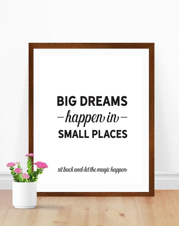 bathroom quotes funny bathroom art, big dreams happen in small places, bathroom wall art, HFVVZSU