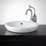 bathroom sinks ... this semi-recessed porcelain sink gives your bathroom a stylish, modern DASNMAG