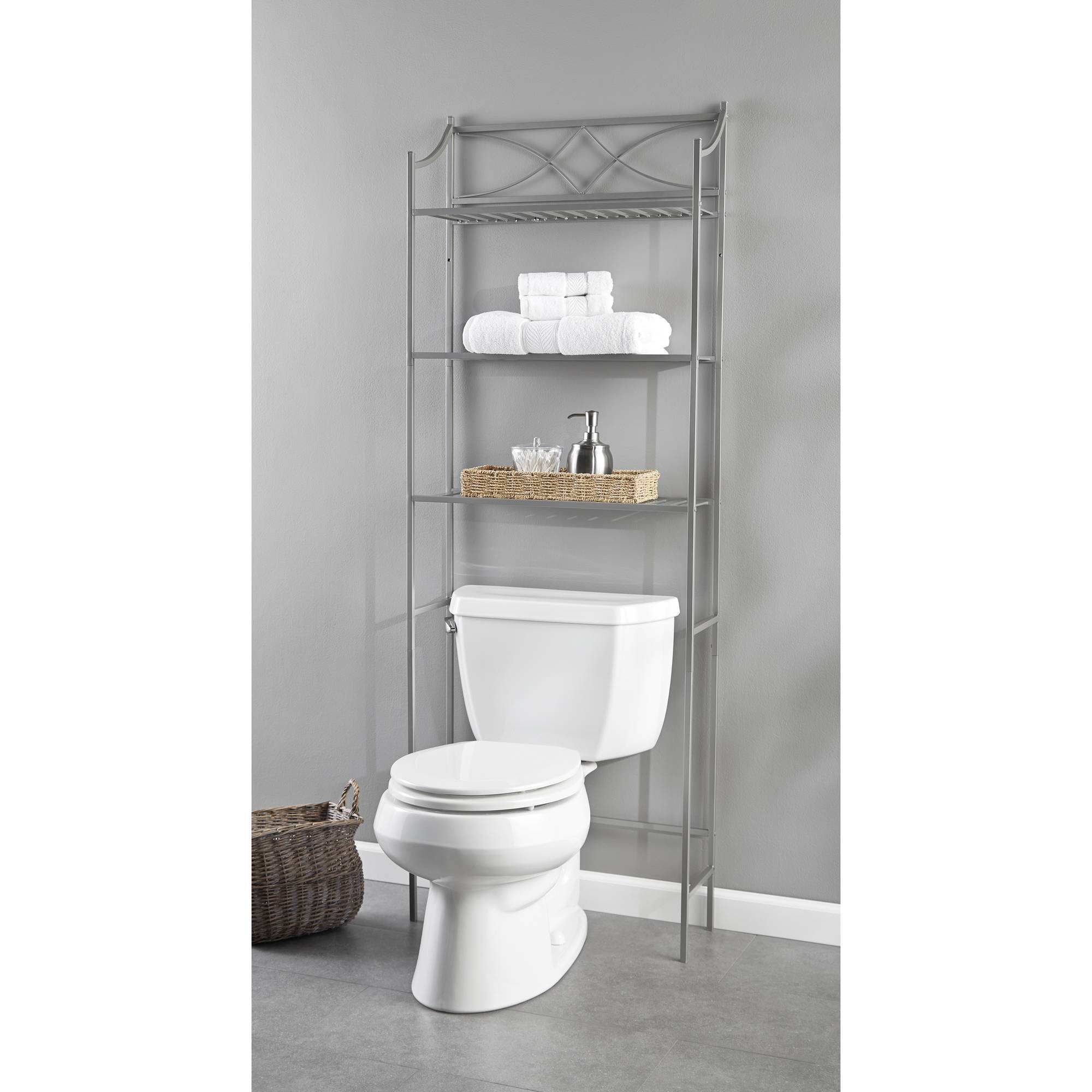 bathroom space saver chapter lexington park bathroom spacesaver, satin nickel - walmart.com AVXXSAM