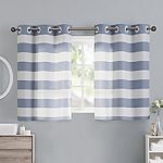 bathroom window curtains image of cabana stripe 38-inch bath window curtain tier pair in blue WPRFCXN