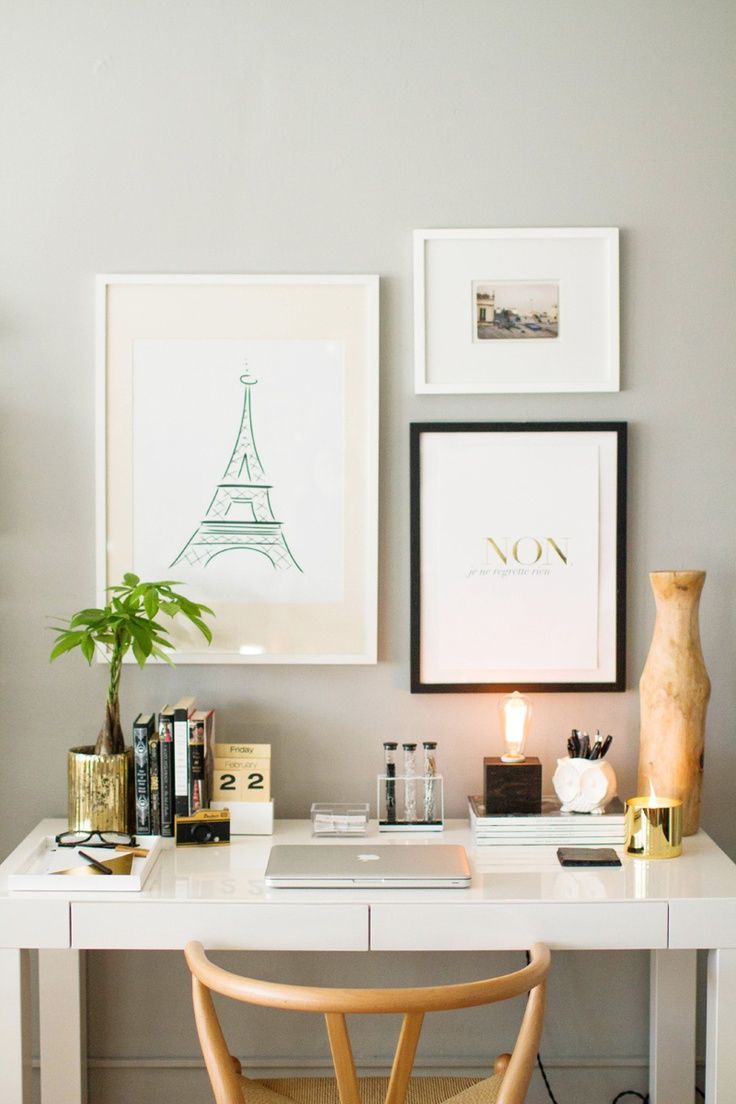 bedroom desk how to style the west elm parsons desk EEIXAJA