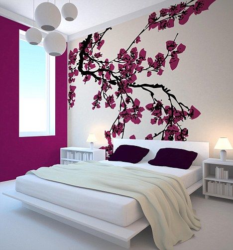 bedroom wall designs 45+ beautiful wall decals ideas VXELBEF