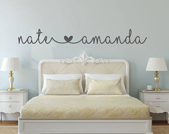 bedroom wall stickers name decal - name stickers - bedroom wall decal - bedroom decor GCDZUWM