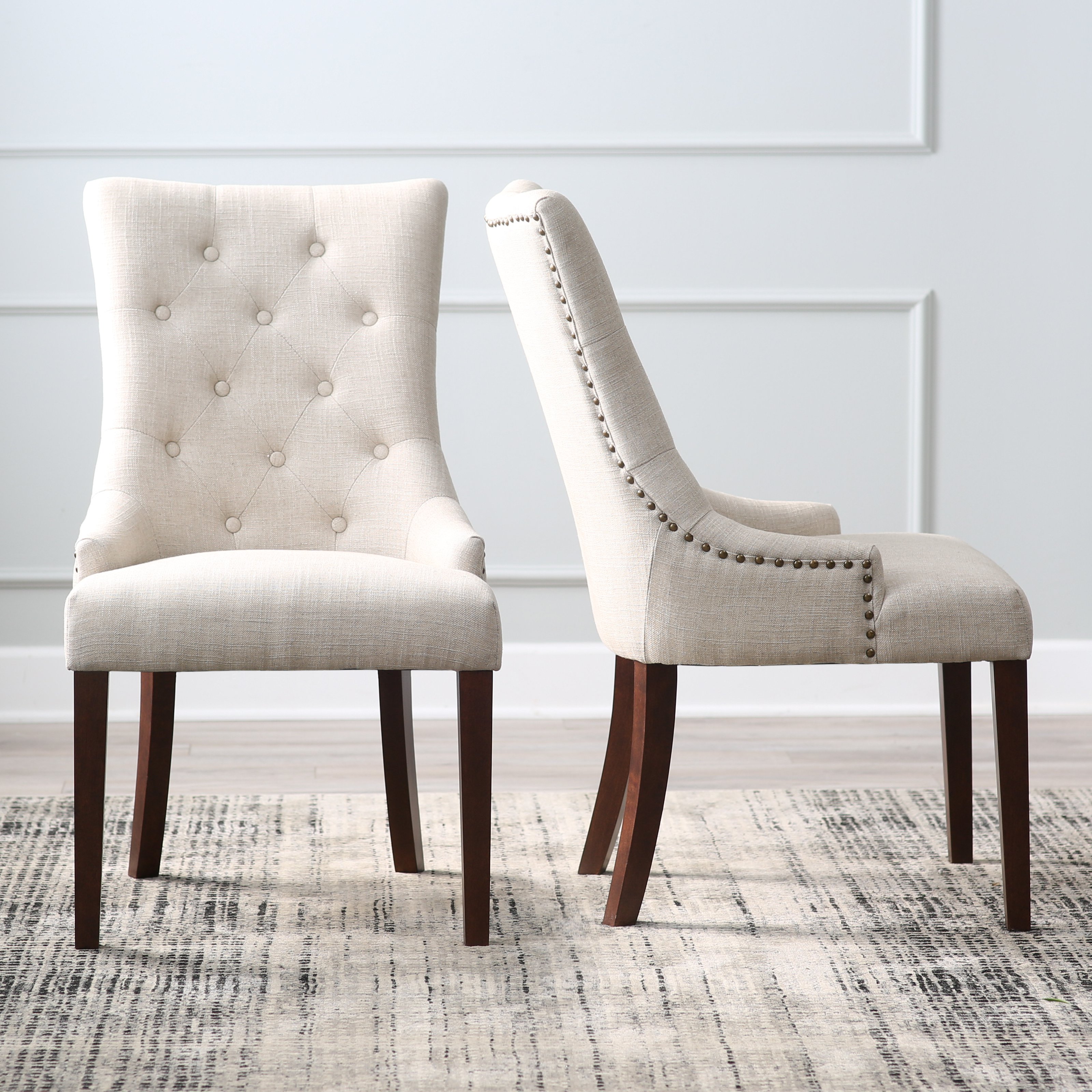 belham living thomas tufted tweed dining chairs - set of 2 | hayneedle REPOJEQ
