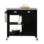 better homes and gardens kitchen cart, black/granite YLYGSTE