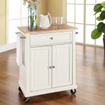 bexton kitchen cart with wood top HCBJCQY