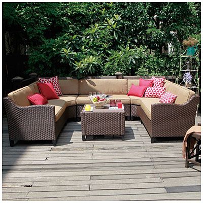 big lots patio furniture wicker ... riviera resin wicker 6 piece modular seating set 99999 set big YRSFCJZ