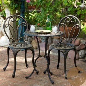 bistro table and chairs cast iron patio furniture set outdoor EBDASZY