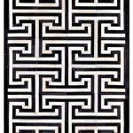 black and white rug 4u0027x6u0027 madisons maze pattern black and white cowhide area rug  contemporary-area DSGYGFM