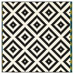 black and white rug lappljung ruta rug, low pile - 6 u0027 7  HRBAFNA