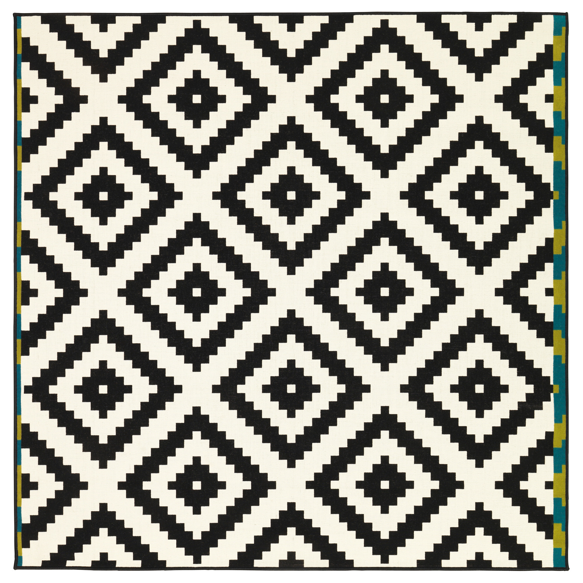 black and white rug lappljung ruta rug, low pile - 6 u0027 7  HRBAFNA