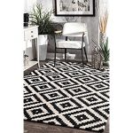 black and white rug nuloom mtvs174a black hand tufted kellee area rug, 5 x 8, ... MMTFHJO