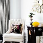 black and white striped curtains BLEEILR