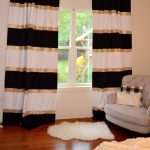 black and white striped curtains custom black, white and gold striped curtains , color blocked, nursery QKATQQS