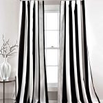 black and white striped curtains TFLRHVG