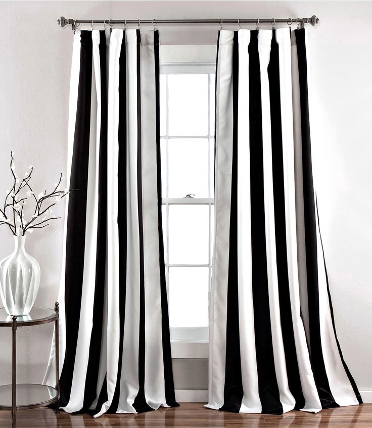 black and white striped curtains TFLRHVG