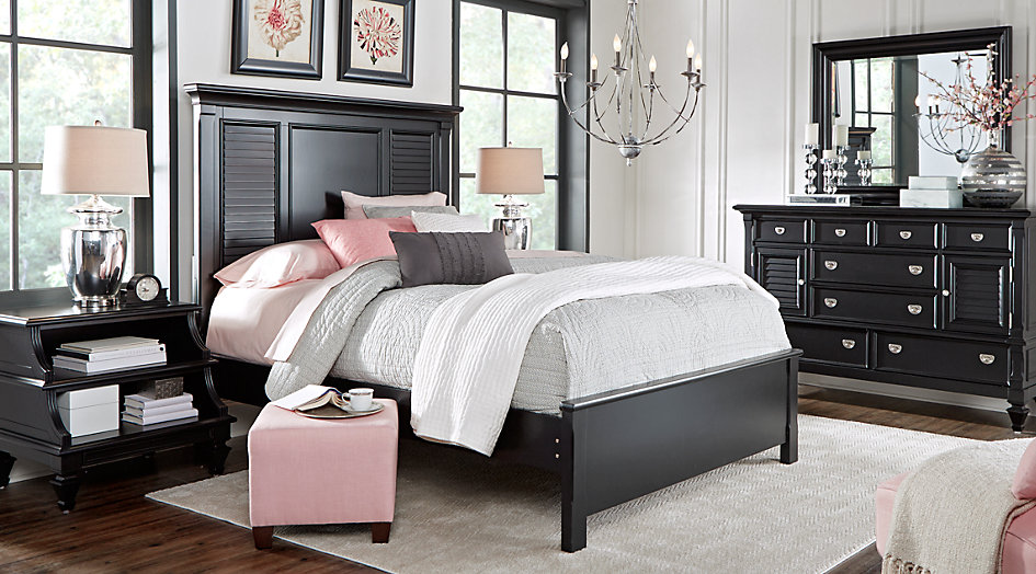 black bedroom sets belmar black 5 pc queen bedroom - queen bedroom sets black TMZKVVY