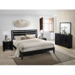 black bedroom sets gloria platform 5 piece bedroom set HCDCIYP