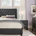 black bedroom sets sofia vergara paris black 5 pc queen upholstered bedroom KWDNLZT