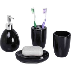 blue bathroom accessories 4-piece bathroom accessory set YWVNTTJ