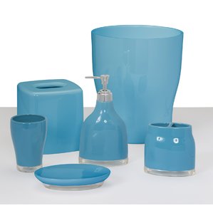 blue bathroom accessories baehr 6 piece bathroom accessory set ZWYNODK