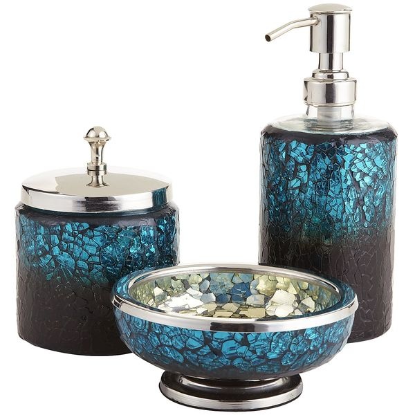 blue bathroom accessories pier 1 peacock mosaic bath accessories looks like my bathroom needs  redecoratingbest KXEBVTK