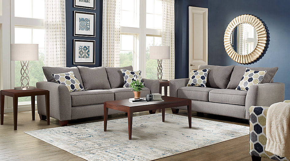 bonita springs gray 5 pc living room - living room sets (gray) YXYKSVR