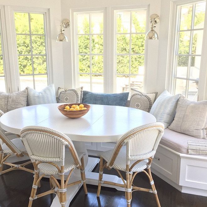 breakfast nook table a white painted wood oval table might work in the breakfast nook. i DSRVUQF