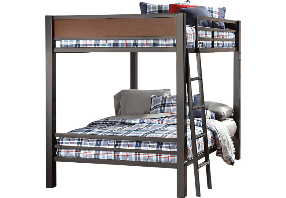 bunk beds louie gray full/full bunk bed IVKVGOR