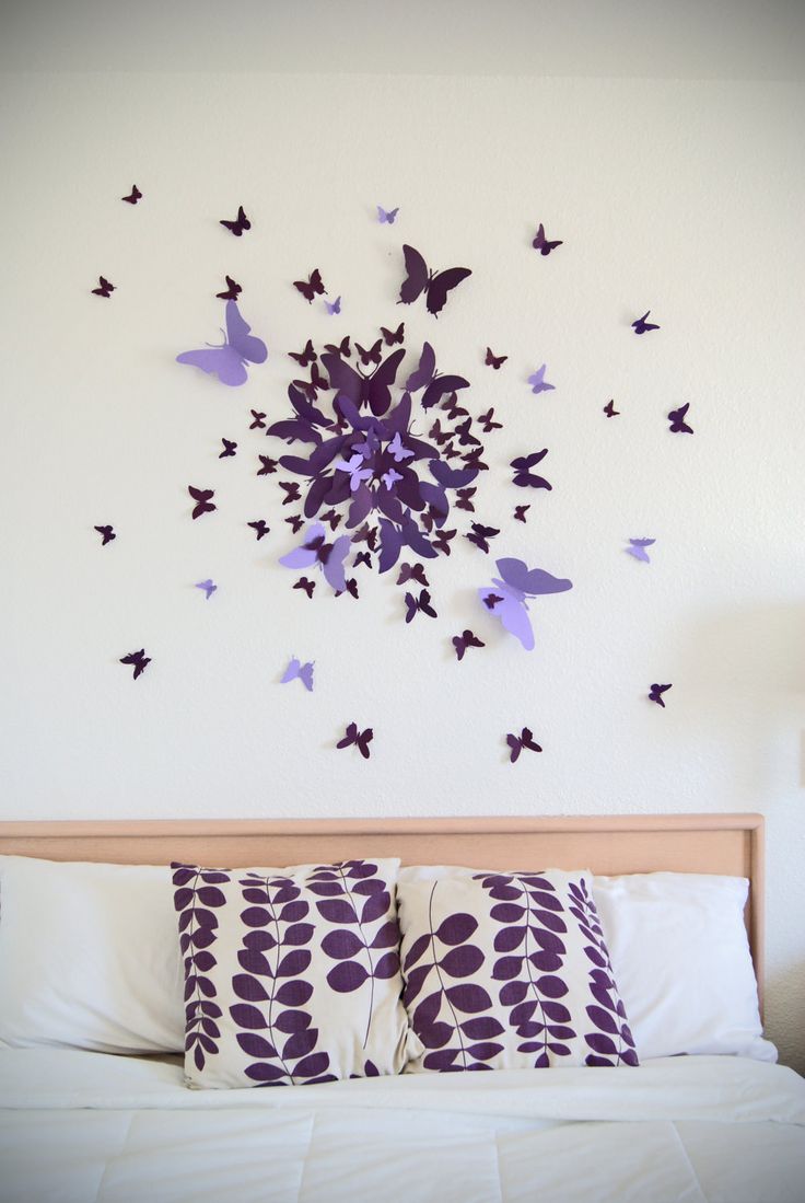 butterfly wall decor free us shipping- 70 3d butterfly wall art circle burst. $50.00, via etsy LVPLCCI