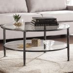 casas metal and glass round coffee table IFFEQBL