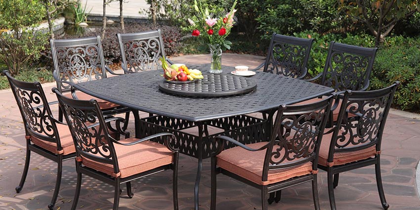 cast aluminum patio furniture set NLCMOLC