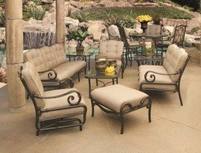 cast aluminum patio furniture sets JGZKVGN