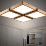 ceiling lamp modern brief wooden led ceiling light square minimalism ceiling-mounted  luminaire japanese style HHYXDTU