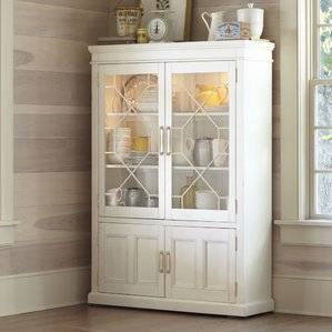 china cabinets lisbon solid rubberwood lighted china cabinet QSZFDEK