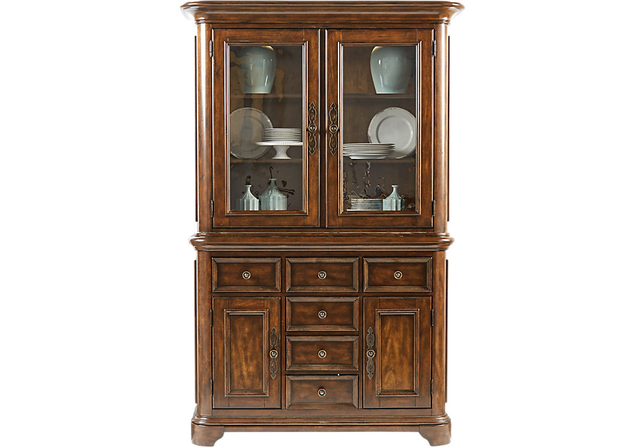 cindy crawford home notting hill cherry 2 pc china cabinet - china cabinets RXROPRU