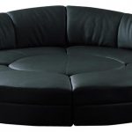 circular sofa circle black bonded leather circular five piece sectional sofa sectional- sofas DKOGXHX