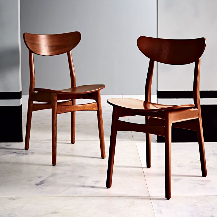 classic café dining chair - walnut | west elm RAJIZRP