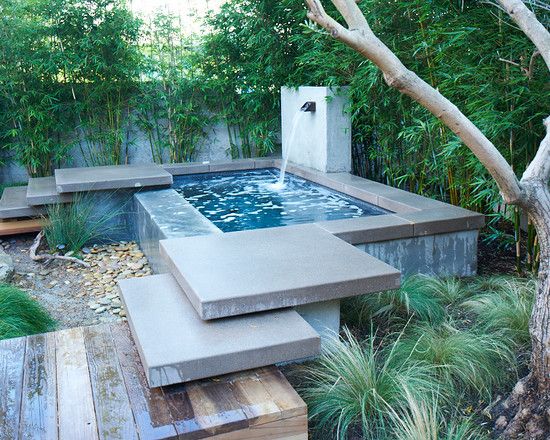 contemporary home design: brilliant above ground plunge pool using water  flow combined HVCYQFE